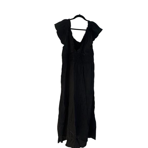 J. Crew Women's Palermo Dress in Viscose-Blend Crinkle Black Size Large NWT - Picture 5 of 15